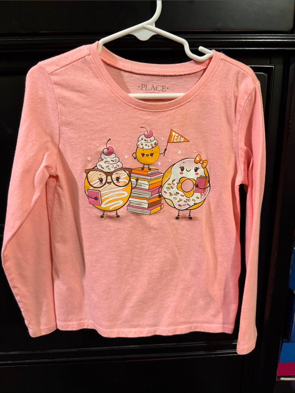 The Children's Place Pink Donut & Cupcake School Graphic Long-Sleeve Tee
